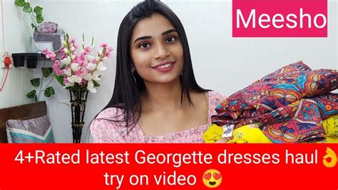 Meesho 4 Rated Latest Under 400 Georgette Dresses Haul COD