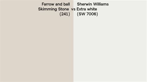 Farrow And Ball Skimming Stone 241 Vs Sherwin Williams Extra White