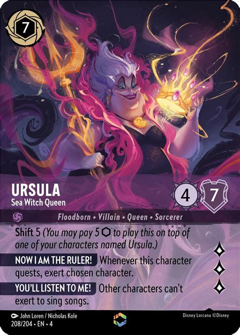 Ursula Sea Witch Queen Enchanted Ursulas Return Disney Lorcana