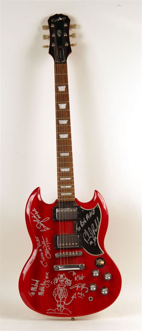 Acdc Signed Epiphone Gibson Sg Cherry Red Electric Guitar N3gnw Rr1