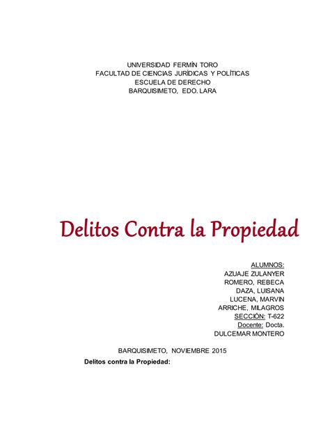 Delitos Contra La Propiedad Pdf