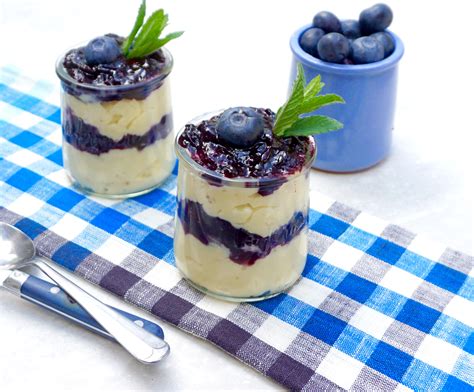 Homemade Blueberry Custard Parfait Recipe With Compote