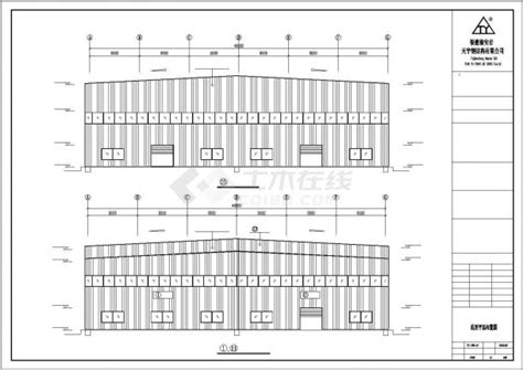 【最新】某公司钢结构厂房设计方案cad图纸工业厂房土木在线