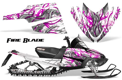 Arctic Cat M Series Crossfire Graphics Kit Fire Blade Pink White 240