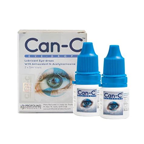 Can-C Eye Drops, Ideal Eye Drops For Dry Eyes, Pack Of 2 Vials Of 5ml ...