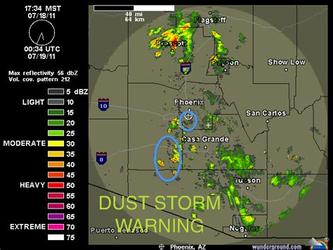 The Weather Centre: July 18 Phoenix AZ Sandstorm on Radar