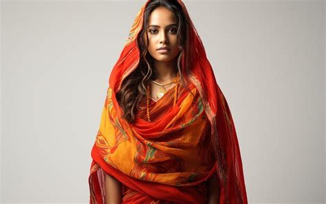 Premium AI Image | Bangladesh wearing traditional dress wide angle