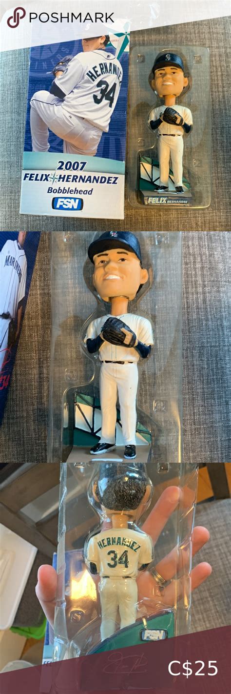 2007 Felix Hernandez Bobblehead Seattle Mariners Number 34 Felix