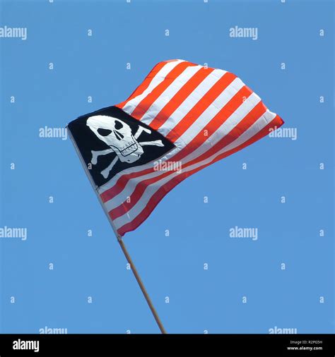 pirate flag combined with us flag Stock Photo - Alamy