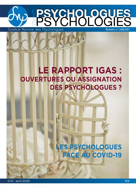 Les rapports institutionnels se succèdent et les psychologues