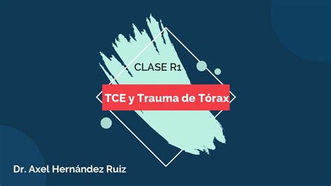 Tce Y Trauma De T Rax Dr Axel Hern Ndez Youtube