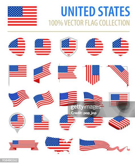 American Flag Flat Vector Photos and Premium High Res Pictures - Getty ...