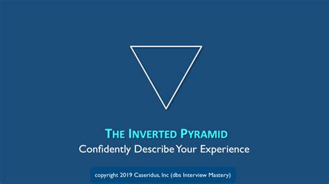 Inverted Pyramid: Describing Your Talents