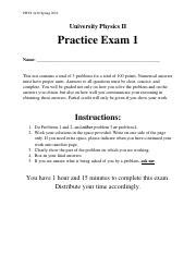 2120 Practice Exam 1 Pdf PHYS 2120 Spring 2022 University Physics II