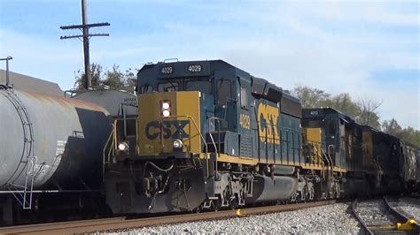 CSX SD40 3 4029 W Nice K5LA Leads Squarecab Trio On M779 19 On 10 19