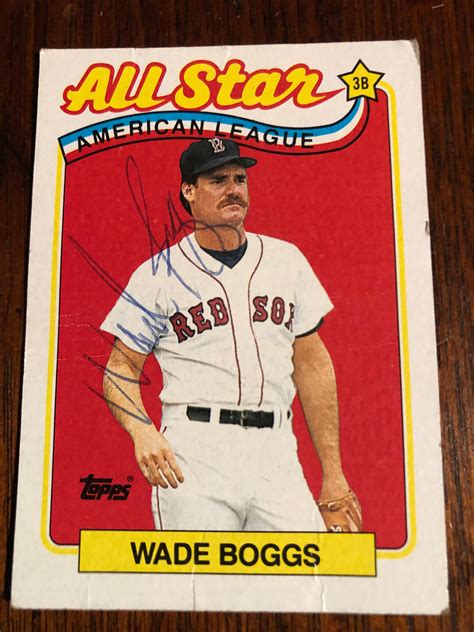 Wade Boggs 1988 Signed Baseball Collectors Card Etsy