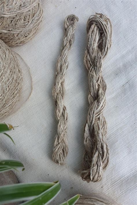 Hand Spun Hemp Yarn Natural