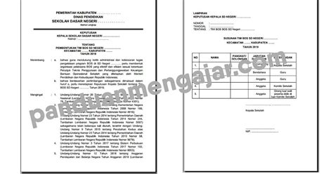 Contoh Sk Pengelola Paud Dari Kepala Desa Sk Kepala Desa Bojonglarang