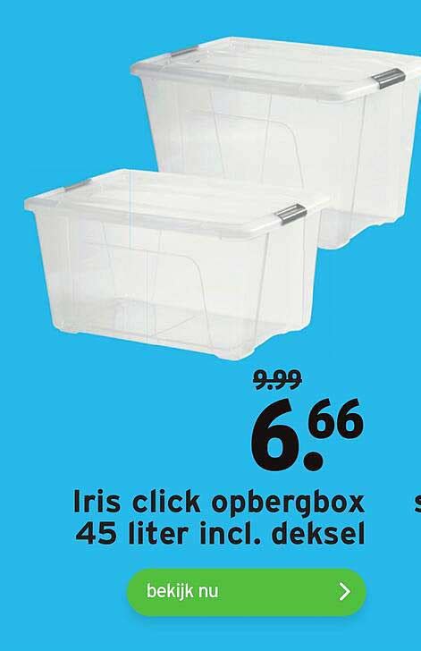 Iris Click Opbergbox 45 Liter Incl Deksel Aanbieding Bij GAMMA