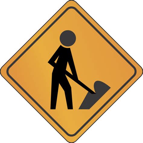 workers ahead sign png - Clip Art Library