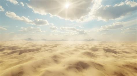 Premium Photo Desert Landscape With Bright Sun Sand Dunes Adventure