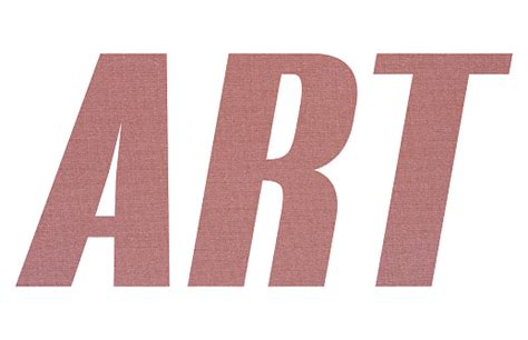 Art Word With Terracotta Colored Fabric Texture On White Background