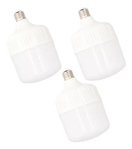 Kit 3 Pzs Foco Led Para Casa 40w Ahorradores Bulbo Tipo Bala Color De