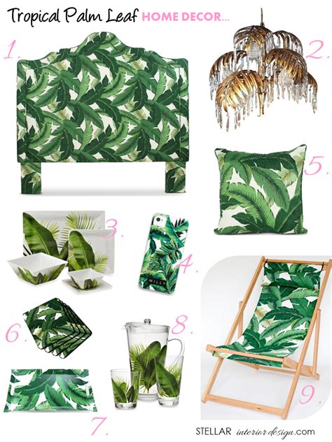 Tropical Palm Leaf Decor - Stellar Interior Design