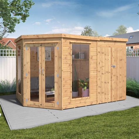 Mercia Corner Summerhouse With Side Shed 11X7 Ubicaciondepersonas