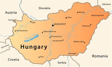 Stepmap Map Hungary Political Map With Cities Landkarte Fur Hungary Images