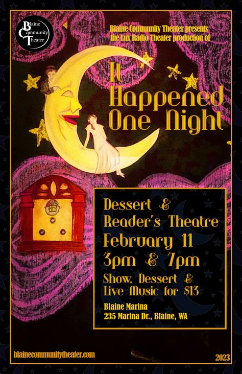 It Happened One Night Readers And Dessert Theatre Feb 11th