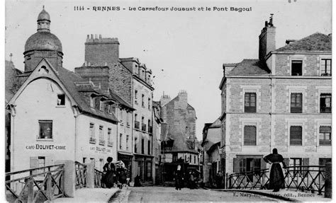 Rennes Place Du Bas Des Lices Vue Du Pont Carte Postale Ancienne Et