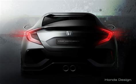 Honda teases 2017 Civic Hatchback Prototype - Car Body Design