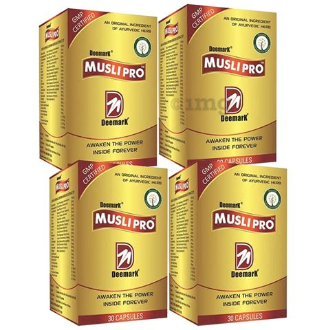 Deemark Musli Pro Capsule 30 Each Buy Combo Pack Of 4 0 Bottles At