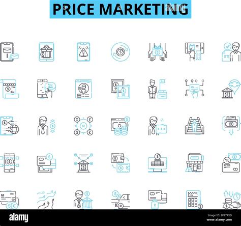 Precio Marketing Lineal Iconos Set Precios Valor Descuentos