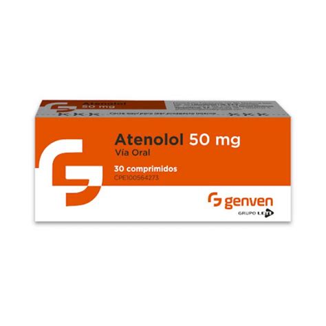 Atenolol 50mg X 30 Comprimidos Genven Farmadon La Farmacia De La