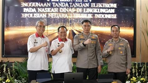 Polri Resmikan Tanda Tangan Elektronik Yang Tersertifikasi Bssn