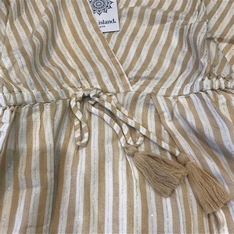 Blue Island Swim Newstriped Drawstring Coverup Dress Poshmark