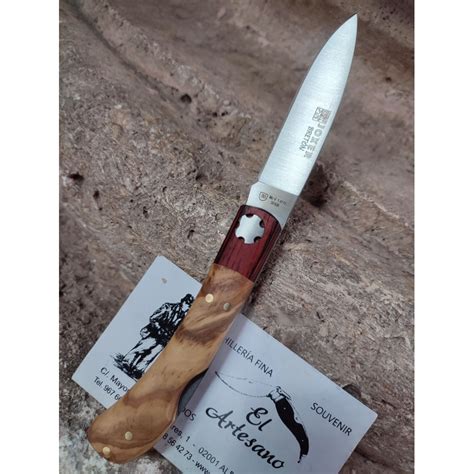 NOVEDAD NAVAJA BRETÓN OLIVO Y MADERA ROJA GRANDE JOKER