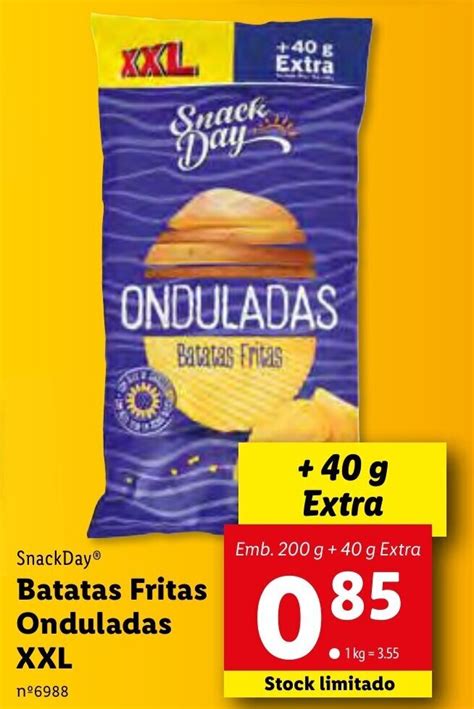 Promoção Batatas Fritas Onduladas XXL 40g em Lidl