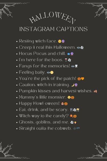 Halloween Themed Instagram Captions 🦇