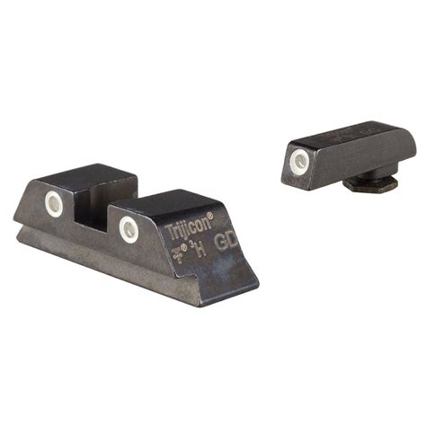 Bullseye North Trijicon Bright And Tough 3 Dot Night Sight Set White Front And Rear