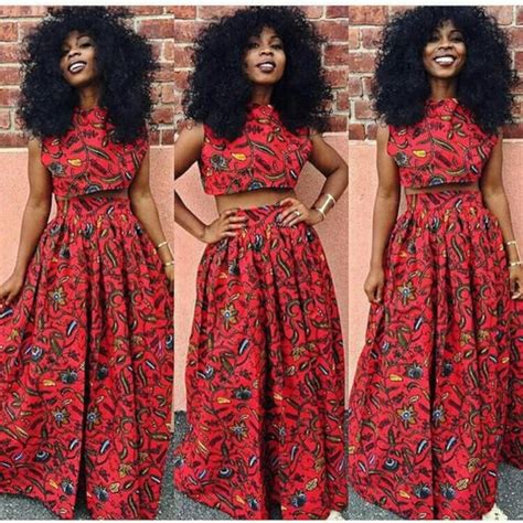 Ankara Crop Top And Maxi Skirt Set Etsy