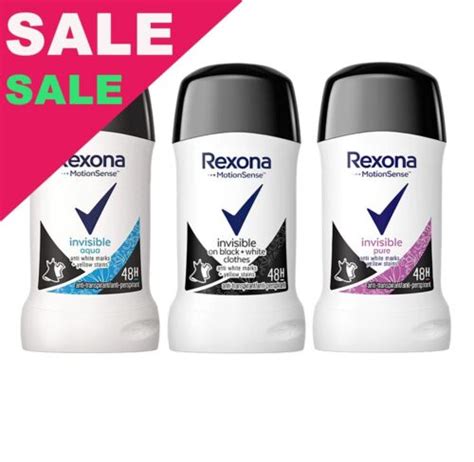 Rexona Women Invisible Bw Aqua Pure Deodorant Antiperspirant Stick X