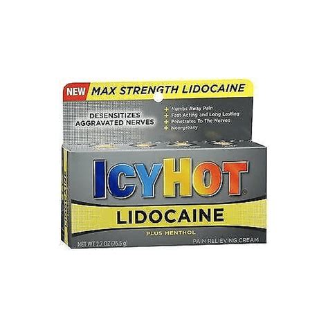 Icy Hot Max Strength Pain Relief Cream W Lidocaine Menthol 27oz 2