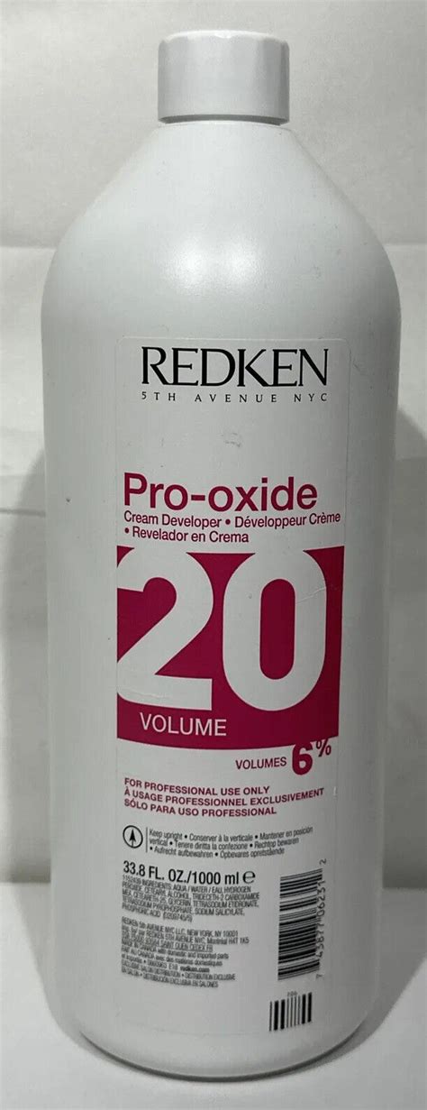 Redken Pro Oxide Cream Developer Size 20 Volume 33 Oz New 885594010501 Ebay