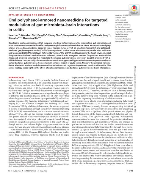 Pdf Oral Polyphenol Armored Nanomedicine For Targeted Modulation Of