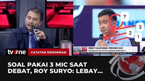 Roy Suryo Kritik Soal Gibran Pakai Mic Saat Debat Cawapres Catatan