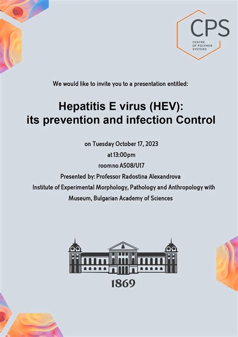 Lecture - Hepatitis E virus (HEV): its prevention and infection Control