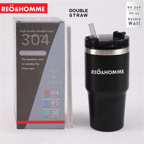 Jual Reo Homme Thermos Coffee With Straw Hot Cold Tumbler Stainless